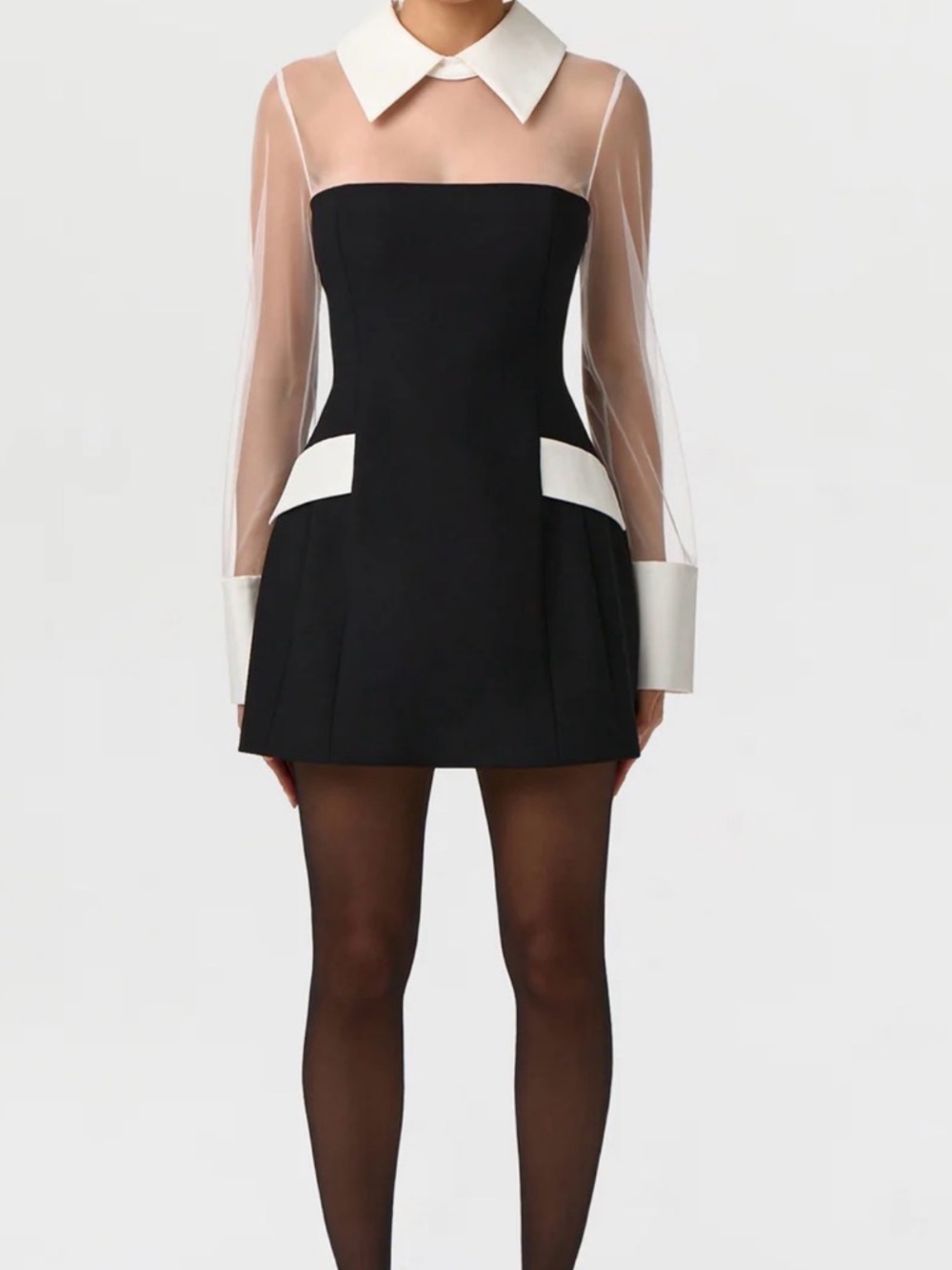 PONTE SHIRTING MINI DRESS